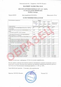 Паспорт качества